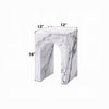 Ritzy End Table | White Marble Faux Stone Single Arch Design 12’’ BM333100