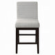 Eyna Counter Height Chair Set of 2 | Gray Linen | Espresso Brown Wood BM333103