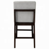 Eyna Counter Height Chair Set of 2 | Gray Linen | Espresso Brown Wood BM333103