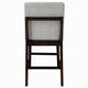 Eyna Counter Height Chair Set of 2 | Gray Linen | Espresso Brown Wood BM333103