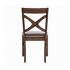 Feri Side Dining Chair Set of 2 | Gray Foam Cushion | Farmhouse Brown BM333104