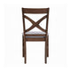 Feri Side Dining Chair Set of 2 | Gray Foam Cushion | Farmhouse Brown BM333104