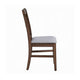 Feri Side Dining Chair Set of 2 | Gray Foam Cushion | Farmhouse Brown BM333104