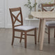 Feri Side Dining Chair Set of 2 | Gray Foam Cushion | Farmhouse Brown