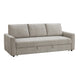 Eira Sofa with Fold Out Sleeper Full Size Bed | Beige Linen | 89’’ BM333106
