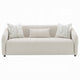 Tiena Sofa | 3 Accent Throw Pillows | Modern Warm Beige Linen | 84’’