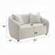 Tiena Loveseat | 2 Accent Throw Pillows | Modern Beige Linen | 67’’ BM333108