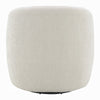 Tiena Swivel Accent Chair | Modern Rounded Back | Warm Beige Linen BM333109