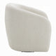 Tiena Swivel Accent Chair | Modern Rounded Back | Warm Beige Linen BM333109