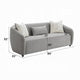 Tiena Sofa | 3 Accent Throw Pillows | Modern Light Gray Linen | 84’’ BM333110