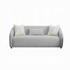 Tiena Sofa | 3 Accent Throw Pillows | Modern Light Gray Linen | 84"