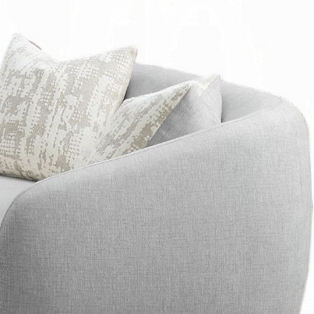 Tiena Loveseat | 2 Accent Throw Pillows | Modern Gray Linen | 67’’ BM333111