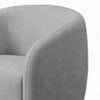 Tiena Swivel Accent Chair | Modern Rounded Back | Light Gray Linen BM333112