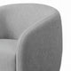 Tiena Swivel Accent Chair | Modern Rounded Back | Light Gray Linen BM333112