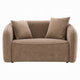 Keina Loveseat | 2 Accent Pillows | Modern Soft Brown Chenille | 57’’ BM333114
