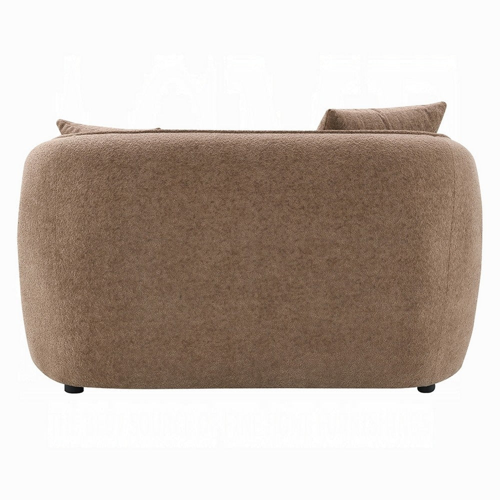 Keina Loveseat | 2 Accent Pillows | Modern Soft Brown Chenille | 57’’ BM333114