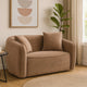 Keina Loveseat | 2 Accent Pillows | Modern Soft Brown Chenille | 57"