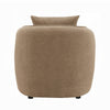 Keina Accent Chair | Modern Rounded | Brown Chenille | 1 Back Pillow