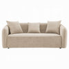 Keina Sofa | 3 Accent Pillows | Rounded Back | Beige Chenille | 79’’