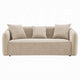 Keina Sofa | 3 Accent Pillows | Rounded Back | Beige Chenille | 79’’