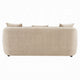 Keina Sofa | 3 Accent Pillows | Rounded Back | Beige Chenille | 79’’