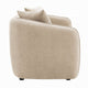 Keina Sofa | 3 Accent Pillows | Rounded Back | Beige Chenille | 79’’