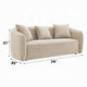 Keina Sofa | 3 Accent Pillows | Rounded Back | Beige Chenille | 79’’