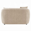 Keina Loveseat | 2 Accent Pillows | Rounded Back | Beige Chenille 57"