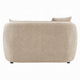 Keina Loveseat | 2 Accent Pillows | Rounded Back | Beige Chenille 57"