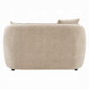 Keina Loveseat | 2 Accent Pillows | Rounded Back | Beige Chenille 57’’ BM333117