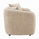 Keina Loveseat | 2 Accent Pillows | Rounded Back | Beige Chenille 57’’ BM333117