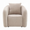 Keina Accent Armchair | Modern Beige Chenille | 1 Plush Back Pillow BM333118