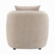 Keina Accent Armchair | Modern Beige Chenille | 1 Plush Back Pillow BM333118