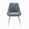 Aela Side Dining Chair Set of 2 | Light Blue Boucle | Bone White Metal BM333119