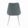Aela Side Dining Chair Set of 2 | Light Blue Boucle | Bone White Metal BM333119