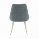 Aela Side Dining Chair Set of 2 | Light Blue Boucle | Bone White Metal BM333119