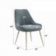 Aela Side Dining Chair Set of 2 | Light Blue Boucle | Bone White Metal BM333119