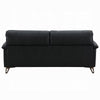 Bernie Sofa | Sleek Black Top Grain Leather | Bronze Metal | 83’’ BM333120
