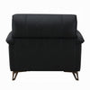 Bernie Accent Chair | Black Top Grain Leather | Bronze Metal | 43’’ BM333121