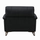 Bernie Accent Chair | Black Top Grain Leather | Bronze Metal | 43’’ BM333121