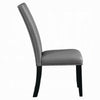 Aline Side Dining Chair Set of 2 | Gray Faux Leather | Nailhead Trim BM333122