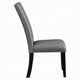 Aline Side Dining Chair Set of 2 | Gray Faux Leather | Nailhead Trim BM333122