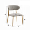 Kacie Side Dining Chair Set of 2 | Gray Boucle | Natural Brown Wood BM333123