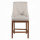 Elsie Counter Height Chair Set of 2 | Black Faux Leather | Gray Fabric BM333125