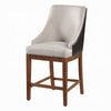 Elsie Counter Height Chair Set of 2 | Black Faux Leather | Gray Fabric BM333125