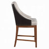Elsie Counter Height Chair Set of 2 | Black Faux Leather | Gray Fabric BM333125