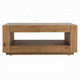 Ayma Coffee Table | 1 Inner Shelf | Brown Oak Wood | Rectangular 50’’ BM333127