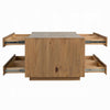 Ayma Coffee Table | 1 Inner Shelf | Brown Oak Wood | Rectangular 50’’ BM333127