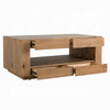 Ayma Coffee Table | 1 Inner Shelf | Brown Oak Wood | Rectangular 50’’ BM333127