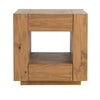 Ayma End Table | 1 Inner Shelf | Drawers | Brown Oak Wood Frame | 24’’ BM333128